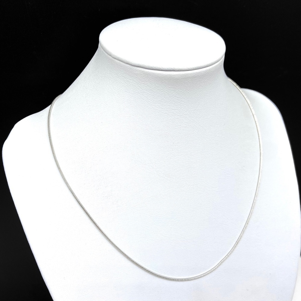 18” Snake Chain Necklace Silver Plated - Picture 7 of 7
